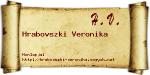 Hrabovszki Veronika névjegykártya